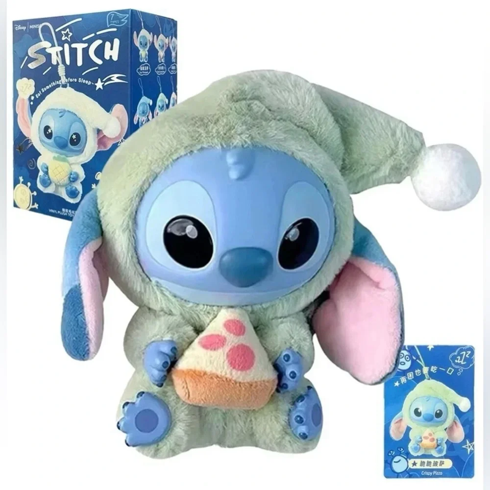 Disney Stitch Blue & Cream Eat Something before sleep NWT